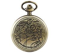 CGJseFH Montre de Poche, Montre de Poche avec boîtier à Quartz, Cadran Chasseur Complet et chaîne Pendentif rétro for Homme