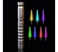 CGJseFH Sabre Laser, 2 Ensembles de Jouets Soundfonts Force, décorations d'épée Laser, lumières, Accessoires Jeu rôle for fête d'halloween, Duel Soutien for Cadeaux d'anniversaire(Silver)