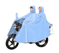 CGJseFH Veste de Pluie pour Cycliste, Cape de Pluie for Deux Personnes, imperméable à Capuche, Coupe-Vent, for vélo, électrique, Moto(Blu,4XL)