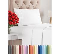 CGK Unlimited Parure de lit 3 pièces, Format Lits Jumeaux, draps qualité hôtelière, Ultra Doux, Poches Profondes, faciles à Installer, Respirants et rafraîchissants, sans Plis, Confortables, Blanc