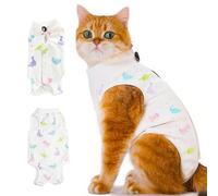 CGLRybO Combinaison de convalescence professionnelle pour chat pour plaies abdominales ou maladies de la peau, alternative au collier électrique pour chats et chiens, après une chirurgie, pyjama