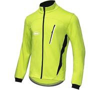 CGLRybO Veste de cyclisme thermique imperméable et coupe-vent avec grande poche arrière pour homme, cyclisme, course à pied, manteau softshell réfléchissant respirant