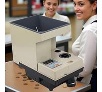 CGLYYDS Compteuse de pièces, trieuse électrique, capacité de 1 500 pièces par Minute, capacité de 3 000 pièces, Compatible avec Les pièces et jetons internationaux.