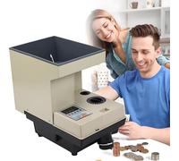 CGLYYDS Compteuse de pièces, trieuse électrique, Vitesse de comptage de 1 500 pièces par Minute, diamètre de 14 à 34 mm, Compatible avec la Plupart des pièces.