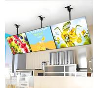 CGLYYDS Panneau de Menu de Restaurant à LED,Affichage de Cadre publicitaire enfichable Mince avec Poteau télescopique,Panneau D'affichage Mural,pour Restaurants,Bars,magasins 4pcs-50×80cm