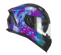 CGM Blast Casque intégral Adulte Unisexe, Noir et Violet, XS (53-54cm)