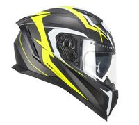 CGM Casque intégral 311G Blast Sport Noir Jaune Fluo Mat, M (57-58cm)