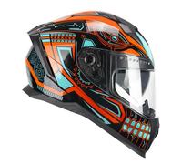 CGM Casque intégral, 311M Blast Maya Noir Orange Bleu, XL (60cm)