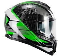 CGM Casque intégral 360S KAD Race Gris Vert, XXL(63-64cm)