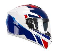 CGM Casque modulaire, 568S BER Sport Blanc Bleu, L (59-60cm)