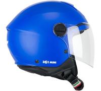 CGM Casque Open Face Young, 261A Mini Mono Bleu Mat, YXS (47 cm)