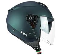 CGM Casque Open Face, 126A IPER Mono pétrole satiné, L (59cm)