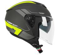 CGM Casque Open Face, 126G IPER City Graphite Jaune Fluo Mat, XS (53-54cm)