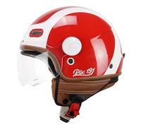 CGM Casque Open Face, 191G PIX Sprint Rouge Blanc en Forme, XXL (59cm)