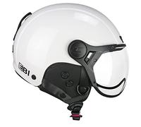 CGM EBI Casque de Ski Unisexe pour Adulte, Blanc, S (55-56cm)