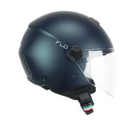 CGM Flo Casque Jet Adulte Unisexe, Pétrole satiné, M2 (57-58cm)