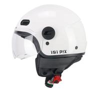 CGM Pix Casque Jet Adulte Unisexe, Blanc, XS (54cm)