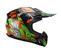 CGM Winner Casque Cross Enfants et bébés, Orange, XXS