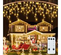 CGN Guirlande Lumineuse Extérieure Noël, 30M 1200 LED Rideau Lumineux Noël Extérieur avec 8 modes et télécommande, Étanche IP65 Rideau Guirlande Lumineuse Décoration pour Fête Mariage Balcon