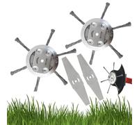 CGNRONEAU Tête de débroussailleuse en fil d'acier de 15,2 cm, tête de rechange pour débroussailleuse électrique sans fil alimentée par batterie, désherbeur, lame en métal