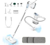 CGOLDENEWALL Multifonctions Balai Nettoyeur Vapeur, 295ml Réservoir, 2 Réglages de Vapeur, Élimine Bactéries, Nettoyeur Vapeur pour Sols Durs, Fenêtres, Tapis, Cuisines, Salles de Bains