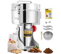 CGOLDENWALL 2000g Moulin à Céréales Électrique, Open-Cover-Stop, Minuterie | Acier inoxydable, Ultrafin Broyeur à Épice pour Maïs/Café/Riz/Grains, 32000RPM Haute Vitesse, 3000W Commerciale Moteur