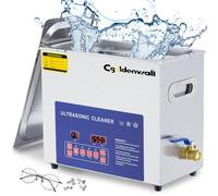Cgoldenwall 6L Nettoyeur Ultrasonique Numérique 28/40khz Double Fréquence Degass 20-80℃ 180W Chauffage&0-30 Min Miner pour Bijoux/Montres/Lunettes/Pièces Métalliques pour la Maison/Commercial