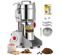 CGOLDENWALL 700g Moulin à Céréales Grains Électrique Ultrafin Broyeur à Épice pour Maïs/Café/Riz 28000RPM Haute Vitesse avec Open-Cover-Stop, Minuterie Contrôle, 2400W Commerciale Moteur