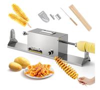 CGOLDENWALL Coupe-Pommes de Terre en Spirale Électrique, Trancheur de Pommes de Terre Tornado en Acier Inoxydable pour Frites Bou s et Chips Tornado, Carottes, Légumes, Fruits, Concombres