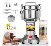 CGOLDENWALL Électrique Moulin à Grains 300g Ultrafin Broyeur à Épice pour Sèches Herbe/Céréales/Café/Riz, Open Cover Stop, Contre Surcharges, Acier Inoxydable, 1500W Moteur
