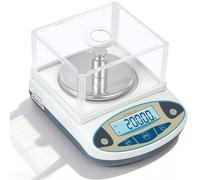 CGOLDENWALL Lab Analytique Balance 2000g/0,01g, Tare/Compte/13 Unités | Haute Precision Laboratoire Balance, Plateau Inox Ø12cm, pour Labo, Bijouterie, Industrie, Pré-Calibrée Prête à l'Emploi
