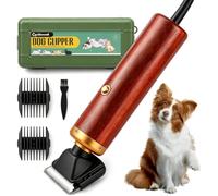 CGOLDENWALL Tondeuse Chien 55W, Bruit Bas, Cordon 3m, Chiens Chats | Professionnelle, <50dB, 2 Peignes (3/6mm, 9/12mm), Tous Pelages, Cable 3m