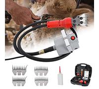 CGOLDENWALL Tondeuse Mouton Électrique 750W Haute Puissance Serrage Réglable Large Application 2400RPM pour Mouton Laine Chèvre (9 dents droites+9 dents courbes+13 dents droites+13 dents courbes)
