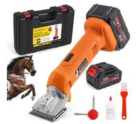 CGOLDENWALL Tondeuse pour Chevaux Sans Fil 690W 2800 tr/min | 6 Vitesses + 2×4000mAh (4h Autonomie) | Puissance Lourde pour Chevaux, Bovins, Chèvres, Poneys & Animaux à Pelage Épais