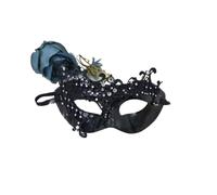 CGRSDSD Masque Bal Masqué Masque de bal masqué en dentelle creuse, demi-masque élégant for bal masqué, bal de fin d'année, Mardi Gras(C-Black)