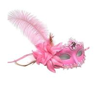 CGRSDSD Masque Bal Masqué Masque de bal masqué en dentelle creuse, demi-masque élégant for bal masqué, bal de fin d'année, Mardi Gras(D-Pink)