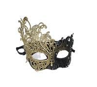 CGRSDSD Masque Bal Masqué Masque de bal masqué en dentelle creuse, demi-masque élégant for bal masqué, bal de fin d'année, Mardi Gras(A-Gold)
