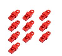 CGRSDSD Pince pour Bache Clips de Fixation de Guyline de Tente, avec Barbes, for auvent et bâche, 10 à 50 pièces(Red-10PCS)