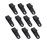 CGRSDSD Pince pour Bache Clips for bâche de Camping, 20 pièces, Pinces for Toile, Attaches de Tente Robustes avec poignée de Verrouillage(10Pcs Black)