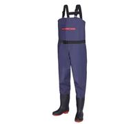 CGRSDSD Waders Peche Homme Wader Demi-Corps vêtements imperméables Pantalon de Pluie Ceinture Bottes de Pluie Pantalon Fourche en Cuir Attraper Poisson Corps Complet Une pièce(Blue,44)
