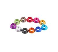 Cgshop-Rondelles Rondelles de tête de coupe conique en alliage d'aluminium joint de rondelle M2 M2.5 M3 M4, 10 pièces, Durable, facile à installer(Royal Blue,M3)