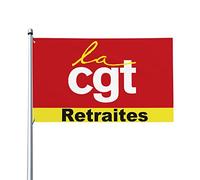 Cgt France Drapeau 0,9 x 1,5 m Bannière extérieure Home House Yard Sign Flags Contre la réforme des retraites