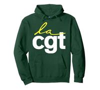 CGT SYNDICALISTE en GRÈVE SYNDICAT Retraite Homme Femme Sweat à Capuche, Unisexe pour Adultes, Vert Forêt, XXL