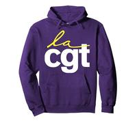 CGT SYNDICALISTE en GRÈVE SYNDICAT Retraite Homme Femme Sweat à Capuche, Unisexe pour Adultes, Violet, L