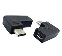 Cgtime USB-C vers adaptateur micro USB, USB Type C vers micro USB de synchronisation de données et de chargement adaptateur convertisseur pour les téléphones, ordinateurs, tablettes 90 Degree Type C