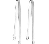 CGTQROVR 2pcs Tongles de Glace en Acier Inoxydable Egg Chalaza Rettrage 6 Longs Petites Pinces avec des Dents Fortement en Train de saisir la Glace Facile idéal pour Les Cubes Sucre Seau d'oeuf