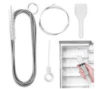 CGTQROVR 5 pièces Ensemble d'outils de dragage de réfrigérateur en Acier Inoxydable drague réfrigérateur Tuyau Drainage artefact dragage Outil Nettoyage Tuyau d'eau réfrigéré