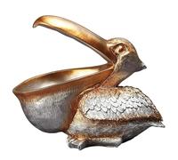 CGTQROVR Bol clé pour la maison d'entrée à la maison Résine Pélican statue bouche Unique Candy Dish Fun Decorative Bowl pour la