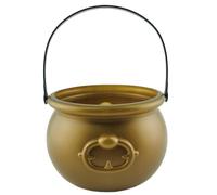 CGTQROVR Chaudron de sorcières de décoration d'Halloween, bol d'Halloween en plastique doré 7, 7x5, 3 pouces