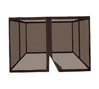CGTQROVR Gazebo Mosquitoes Netting 11.8x11.8x7.5ft Panneaux d'écran de Gazebo Pliant rétractable avec Fermeture à glissière